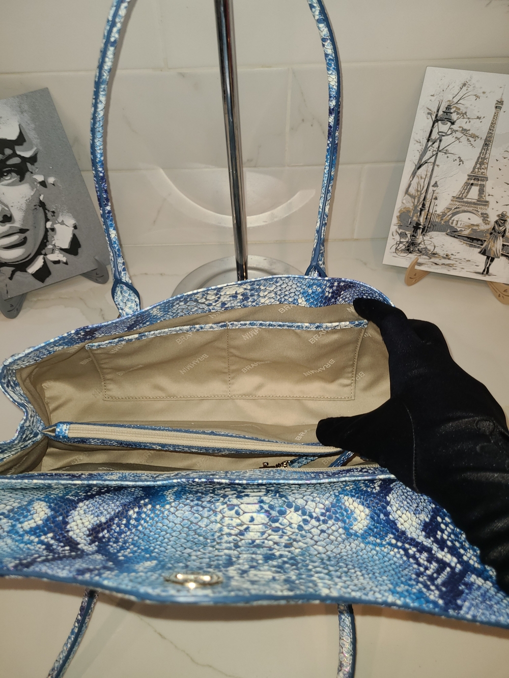 Brahmin NWOT Joyful Oceangrove Dayan Shoulder Bag - Picture 13 of 14
